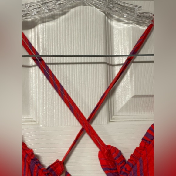 Universal Thread Woman's Dress Mini Sleeveless Red Stripe Pintuck Size XL - Picture 8 of 8